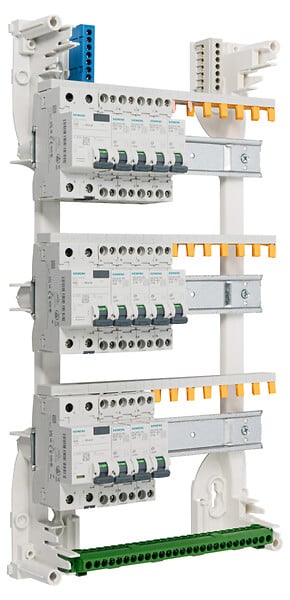 SIEMENS - Tableau 3 rangées pré-équipé 2 inter. diff. 40A + 1 inter. diff. 63A + 11 disjoncteurs-SIEMENS - large