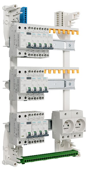 SIEMENS - Tableau 3 rangées pré-équipé 2 inter. diff. 40A + 1 inter. diff. 63A + 10 disjoncteurs-SIEMENS - large