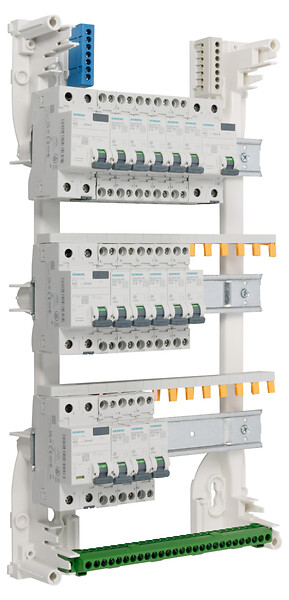 SIEMENS - SIEMENS Tableau 3 rangées pré-équipé 4 inter. diff. 40A + 13 disjoncteurs - large