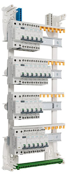 SIEMENS - Tableau 4 rangées pré-équipé 1 inter. diff. 40A + 3 inter. diff. 63A + 19 disjoncteurs-SIEMENS - large