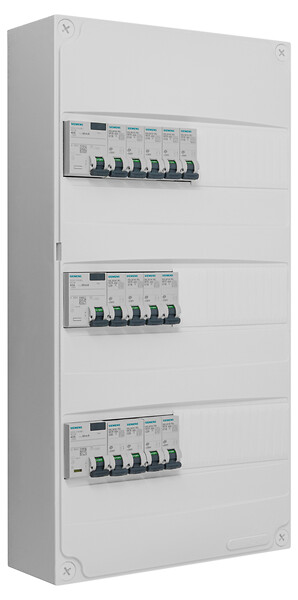 SIEMENS - Tableau 3 rangées pré-équipé 2 inter. diff. 63A + 1 inter. diff. 40A + 13 disjoncteurs-SIEMENS - large