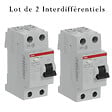 ABB - Lot de 2 Interrupteurs différentiels  à vis raccordement 63A 30mA Type AC-ABB - vignette