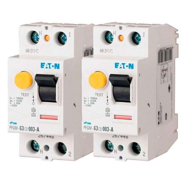 EATON CAPRI - EATON Lot de 2 interrupteurs différentiels à vis 63A type A, PFGM, 30mA - large