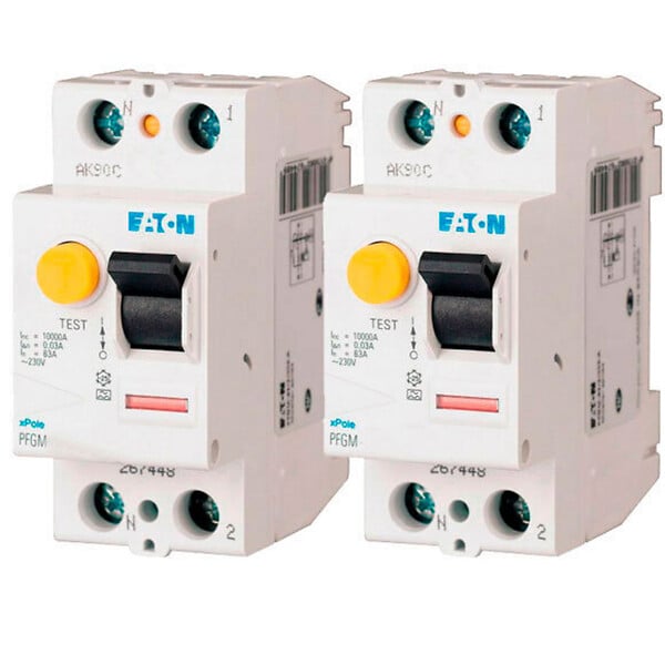 EATON CAPRI - EATON Lot de 2 interrupteurs différentiels à vis 40A type AC 30mA - large