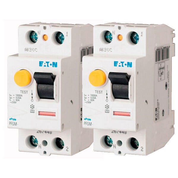 EATON CAPRI - EATON Lot de 2 interrupteurs différentiels 40A PFGM, 30mA type A - large