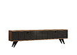 HABITAT ET JARDIN - Meuble TV en bois "Alberi" - 160 x 25 x 35 cm - Gris anthracite - vignette