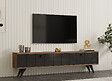 HABITAT ET JARDIN - Meuble TV en bois "Alberi" - 160 x 25 x 35 cm - Gris anthracite - vignette