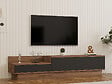 HABITAT ET JARDIN - Meuble TV en bois "Asir" - 160 x 35 x 35 cm - Marron - vignette