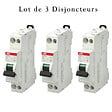 ABB - Lot de 3 disjoncteurs Ph+N raccordement Vis 16A-4,5Ka - Courbe  C-ABB - vignette