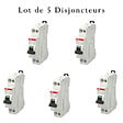 ABB - Lot de 5 disjoncteurs Ph+N raccordement Vis 10A-4,5Ka - Courbe  C-ABB - vignette
