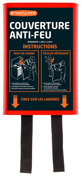 EVACUATE - Couverture anti-feu 1,20x1,20 M-EVACUATE - large