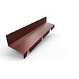 BRAVO THE SMART SOLUTION - Faitière en solin TR45 - bac acier - tôle de couverture - Toiture -  Coloris Brun Rouge Terracotta RAL 8012 L=2.10m, épaisseur 0.63mm - vignette