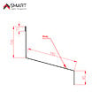 BRAVO THE SMART SOLUTION - Faitière en solin TR45 - bac acier - tôle de couverture - Toiture -  Coloris Brun Rouge Terracotta RAL 8012 L=2.10m, épaisseur 0.63mm - vignette