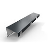 BRAVO THE SMART SOLUTION - Faitière sur mur crantée TR45 - bac acier - tôle de couverture - Toiture -  Coloris Gris Anthracite RAL 7016 L=2.10m, épaisseur 0.63mm - vignette