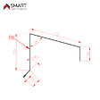 BRAVO THE SMART SOLUTION - Faitière sur mur crantée TR45 - bac acier - tôle de couverture - Toiture -  Coloris Gris Anthracite RAL 7016 L=2.10m, épaisseur 0.63mm - vignette