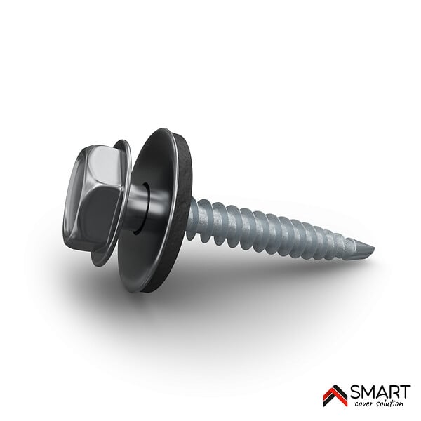 BRAVO THE SMART SOLUTION - Vis auto perceuse - bac acier - tôle de couverture - Toiture -  4.8x35mm, 250 pcs, galvanisée - large