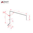 BRAVO THE SMART SOLUTION - Faitière sur mur crantée TR45 - bac acier - tôle de couverture - Toiture -  Coloris Gris Bleu RAL 5008 L=2.10m, épaisseur 0.63mm - vignette