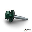 BRAVO THE SMART SOLUTION - Vis auto perceuse - bac acier - tôle de couverture - Toiture -  4.8x35mm, 50 pcs, Vert mousse RAL 6005 - vignette