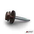 BRAVO THE SMART SOLUTION - Vis auto perceuse - bac acier - tôle de couverture - Toiture -  4.8x35mm, 250 pcs, Brun Chocolat RAL 8017 - vignette