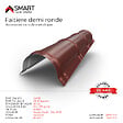 BRAVO THE SMART SOLUTION - Faîtière demi ronde - bac acier - tôle de couverture - Toiture - CLASSIC Coloris Rouge Oxyde RAL 3009 L=2m, épaisseur 0.50mm - vignette