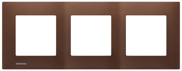 SIEMENS - SIEMENS Plaque Triple Metal Marron DELTA VIVA - large