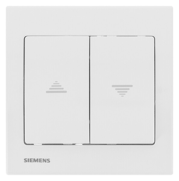 SIEMENS - SIEMENS Interrupteur Volet Roulant Blanc Delta Iris + Plaque basic Blanc - large