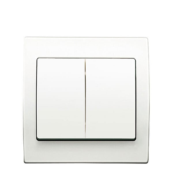 SIEMENS - SIEMENS Va & Vient + Poussoir Blanc Delta Iris + Plaque basic Blanc - large