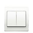 SIEMENS - SIEMENS Va & Vient + Poussoir Blanc Delta Iris + Plaque basic Blanc - vignette
