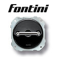 FONTINI - FONTINI Va-et-vient métal chrome porcelaine noire DO LOW - vignette