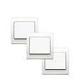 SIEMENS - LOT 3 Va et Vient Blanc Delta Iris + Plaque basic Blanc - vignette