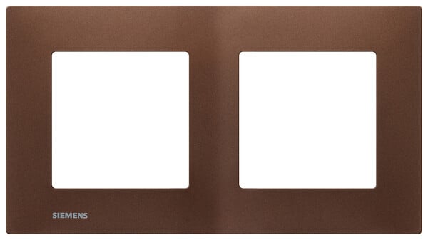 SIEMENS - Plaque Double Métal Marron Siemens DELTA VIVA - large
