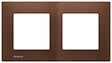 SIEMENS - Plaque Double Métal Marron Siemens DELTA VIVA - vignette