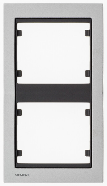 SIEMENS - Plaque Double Verticale Texturé Aluminium Delta IRIS - large