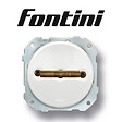 FONTINI - FONTINI Va-et-vient double métal laiton vieilli porcelaine blanche DO LOW - vignette
