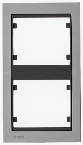 SIEMENS - Plaque Double Verticale Métal Aluminium  Delta IRIS - large