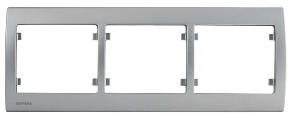 SIEMENS - SIEMENS Plaque Triple Horizontale Silver - large