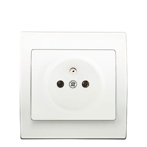 SIEMENS - Prise 2P+T Blanc Delta Iris + Plaque basic Blanc - large
