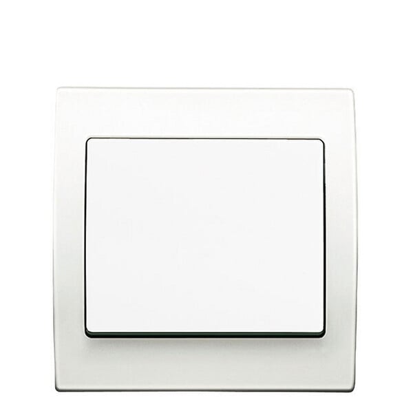 SIEMENS - SIEMENS Va & Vient Blanc Delta Iris avec plaque Basic Blanc - large