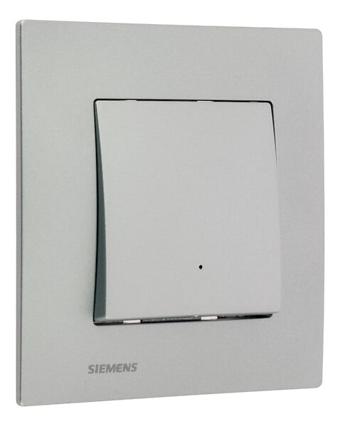 SIEMENS - Va et Vient à Voyant  Silver Delta Viva + Plaque Silver - large