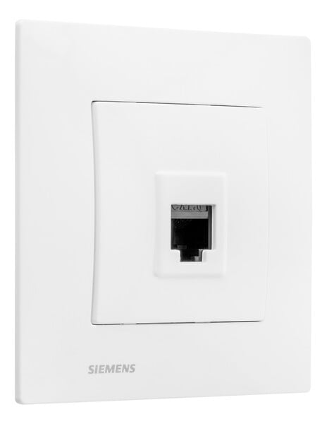 SIEMENS - Prise RJ45 Blanc Delta Viva + Plaque Blanc - large