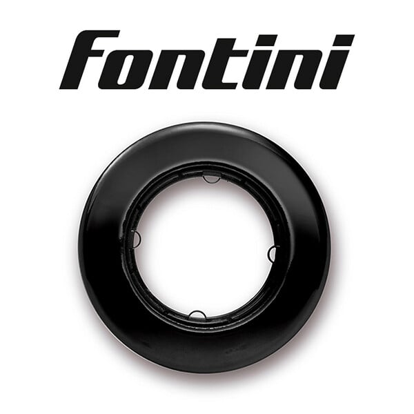 FONTINI - FONTINI Plaque 1 poste porcelaine noire DO LOW - large