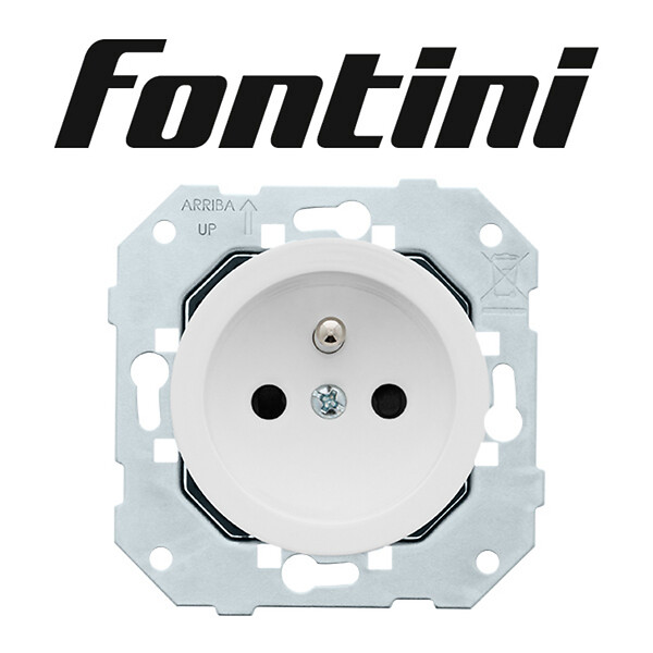 FONTINI - FONTINI Prise 2P+T Blanc Glossy DOM - large
