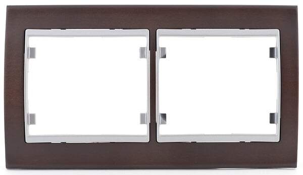 SIEMENS - SIEMENS Plaque Double Bois Horizontale Wengé Delta IRIS - large