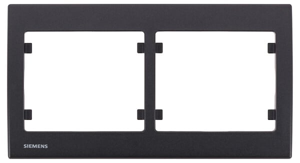 SIEMENS - SIEMENS Plaque Double Horizontale Anthracite Delta IRIS - large