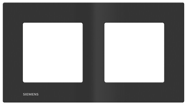 SIEMENS - SIEMENS Plaque Double Anthracite Siemens DELTA VIVA - large