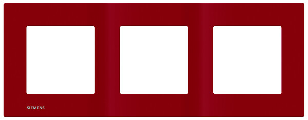 SIEMENS - SIEMENS Plaque Triple Rouge Siemens DELTA VIVA - large