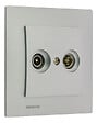 SIEMENS - SIEMENS Prise TV / FM Silver Delta Viva + Plaque Silver - vignette