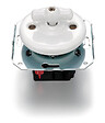 FONTINI - FONTINI GARBY COLONIAL - Double Va & Vient 10A et manette Porcelaine blanche - vignette