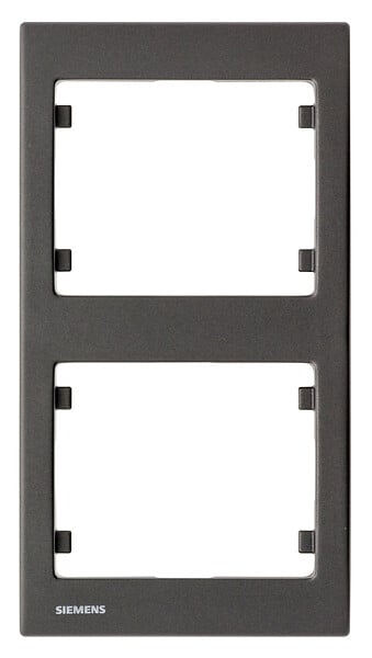 SIEMENS - Plaque Double Verticale Anthracite Delta IRIS - large