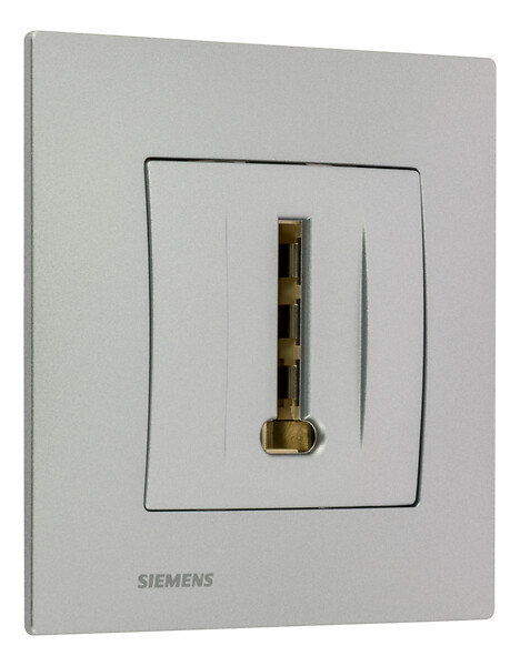 SIEMENS - Prise Téléphone Silver Delta Viva + Plaque Silver - large